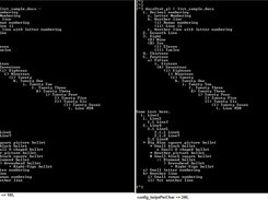 Text conversion of same docx file with different twipsPerChar setting
