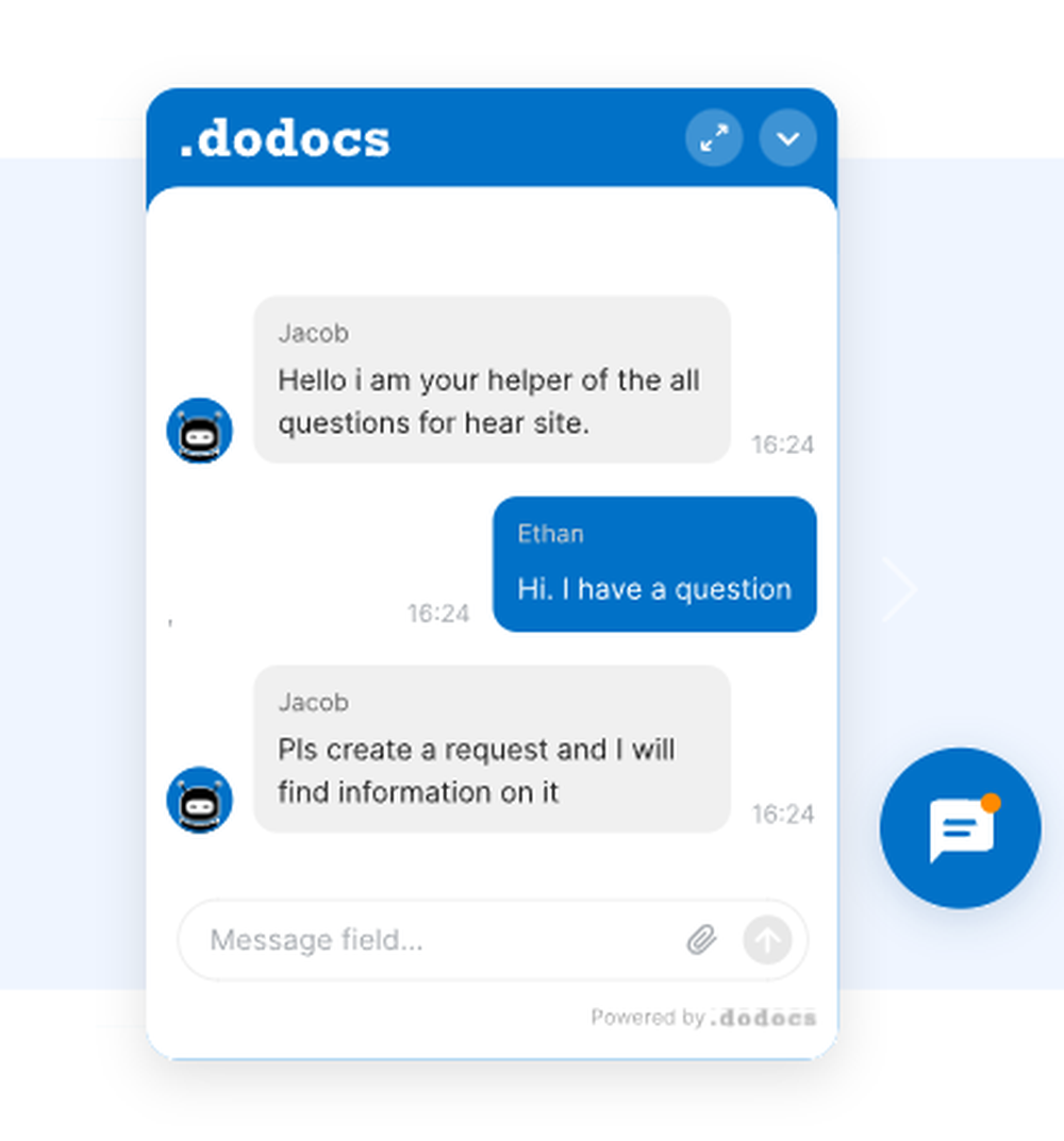 .dodocs Chatbot Screenshot 1