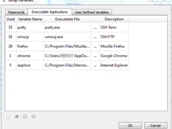 Settings / Executable Applications