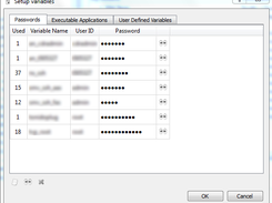 Settings / Passwords & Variables