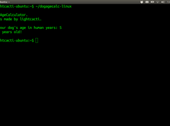Screenshot of Dog Age Calculator's Linux version.