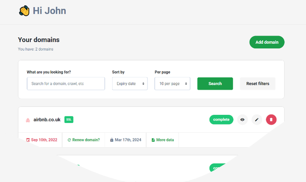 Domain Monitor Screenshot 1