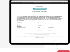 Tenants E-sign lease agreements on your facility tablet or tenant's device for a digitized, paperless rental experience