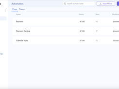 Automation section to bild flows
