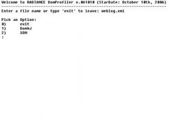 Starting Radiance DomProfiler