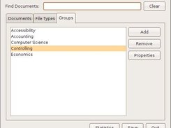 View of the available groups.