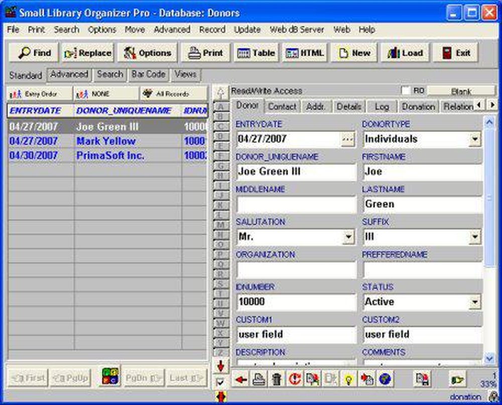 Donation Organizer Pro Screenshot 1