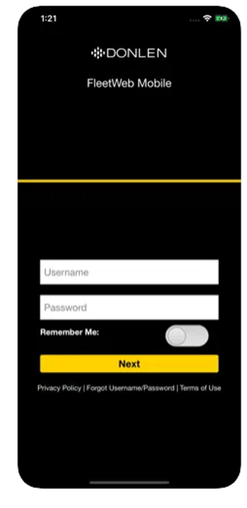 Donlen FleetWeb Screenshot 1