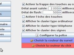 Réglages du clavier