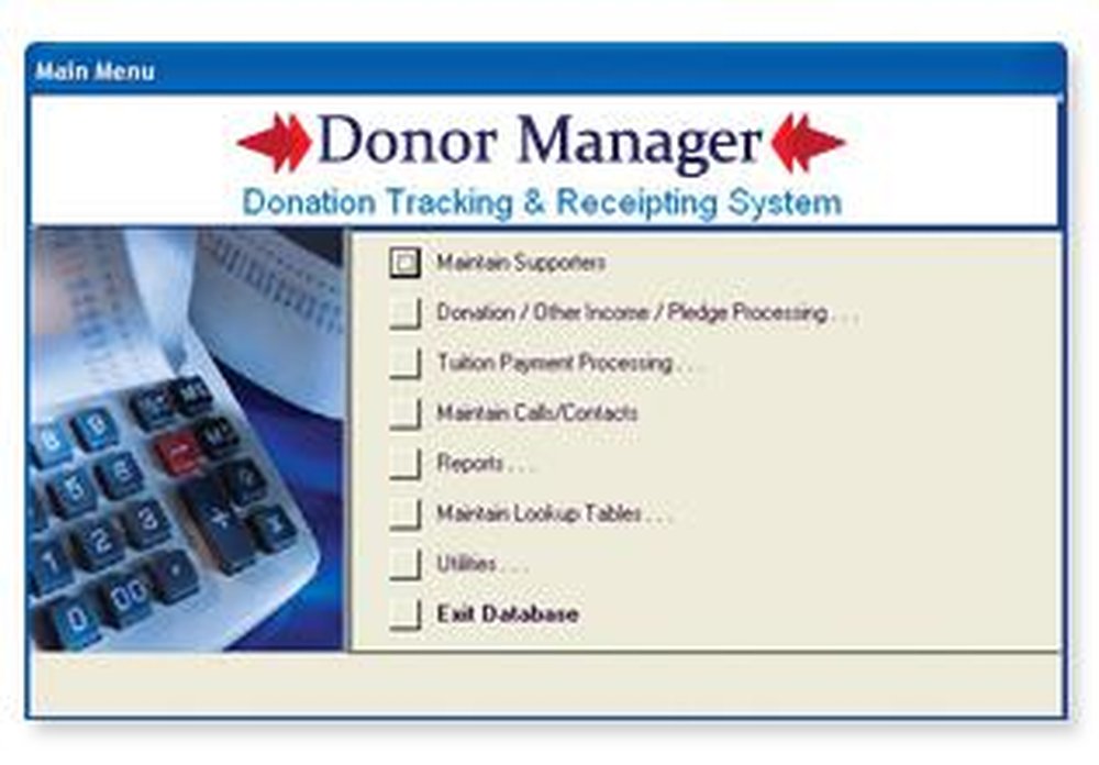 Donor Manager Screenshot 1