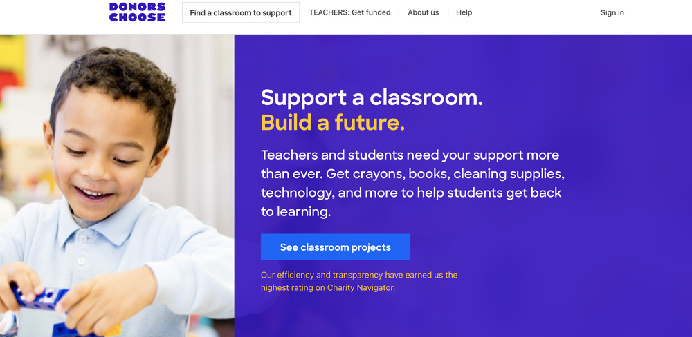 DonorsChoose Screenshot 1