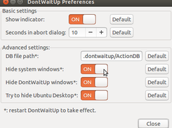 Preferences window