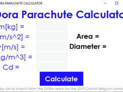 DORA Parachute Calculator Screenshot 1