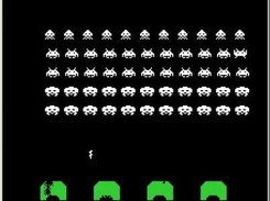 Early version of DotRetro running Space Invaders