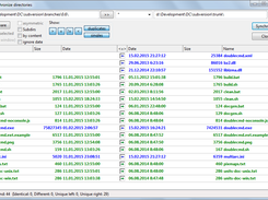 Synchronize directories dialog