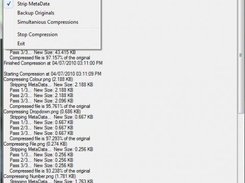 DoveCompress compressing a folder and showing its options