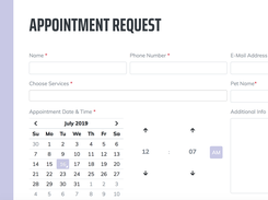 Doxford - Appointment Request Page - Schedule