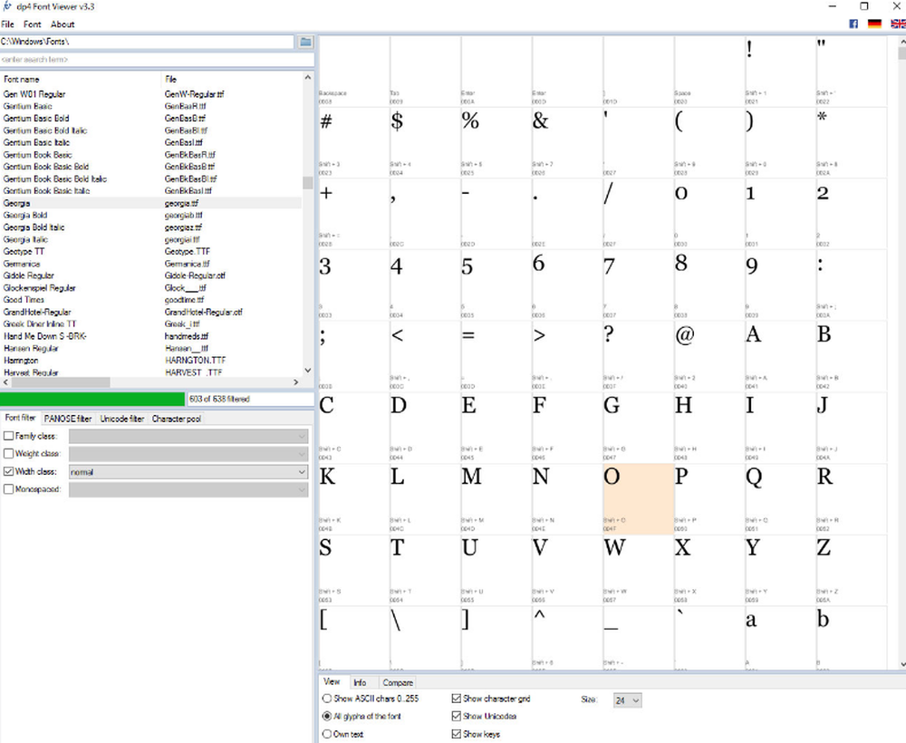 dp4 Font Viewer Screenshot 1