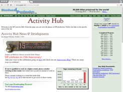 The Activity Hub allows viewing current site news and site statistics.