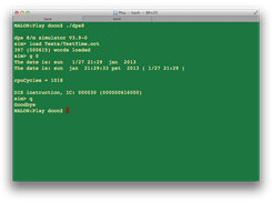 The simulator can tell time! (30-year old ALM code was Y2K compliant and it even got the leap years correct!)