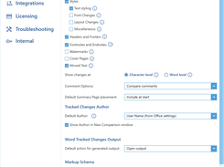 Customisation options