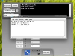 Screenshot showing exported log