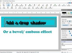 Add text with effects such as drop shadow and bevel