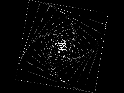 Nested Spiral Squares