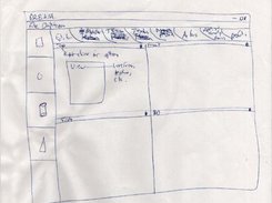 One of 3 early sketches. This one depicts the editor UI and tab view.