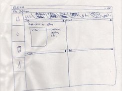 One of 3 early sketches. This one depicts the editor UI and tab view.