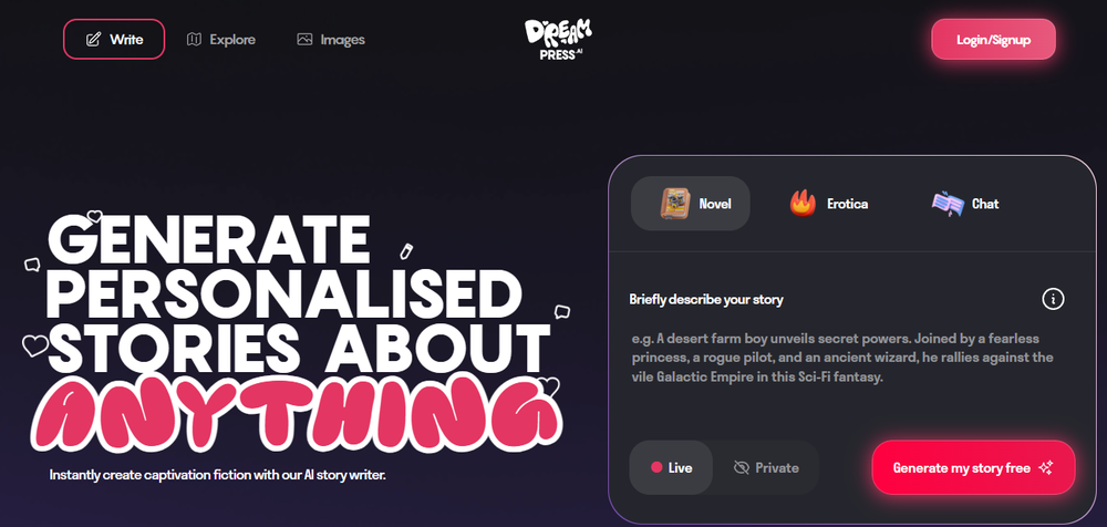 DreamPress Screenshot 1