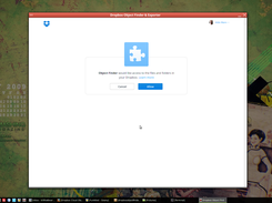 Getting permission from Dropbox. Only the first time.