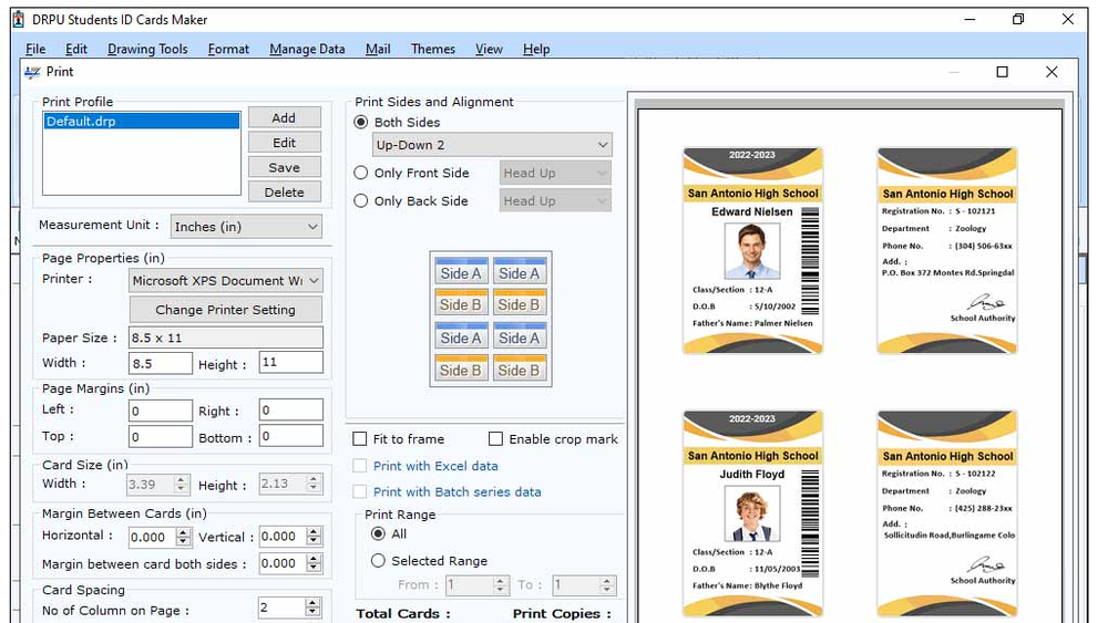 DRPU Student ID Cards Maker Screenshot 1