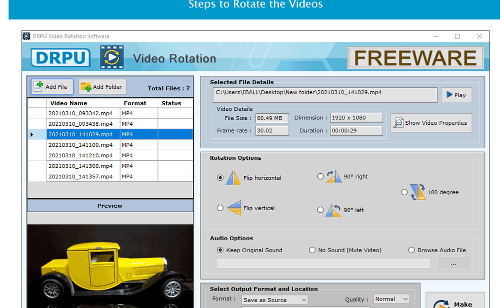 DRPU Video Rotator Screenshot 1
