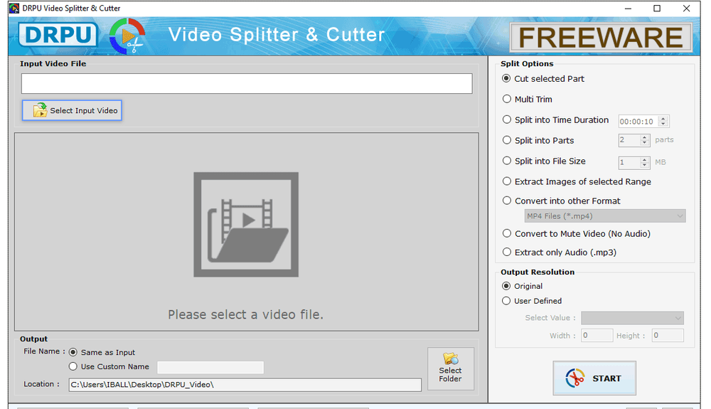 DRPU Video Splitter Screenshot 1