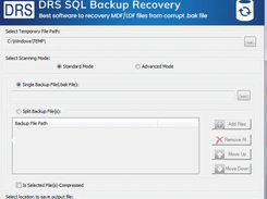 DRS SQL Backup Recovery Tool Screenshot 1