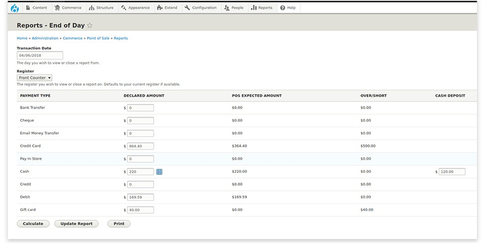 Drupal POS Screenshot 1