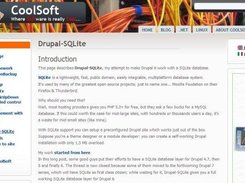 Drupal-SQLite website