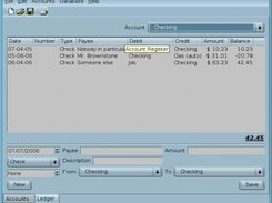 Ledger showing only one account