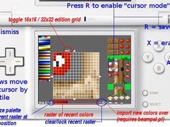 the user interface of Sprite Editor for DS