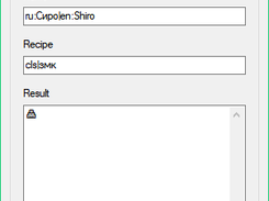 User-defined recipes editor window