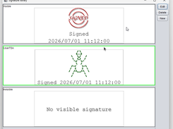 Library of user defined signatures