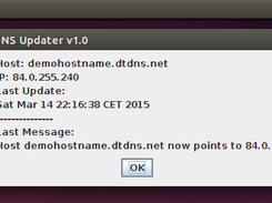 Ubuntu: double-click the icon, view dtdns message