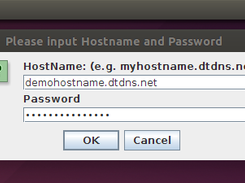 ubuntu: input hostname and password