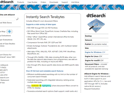 dtSearch Screenshot 1