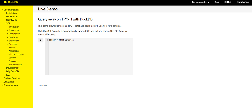 DuckDB Screenshot 1