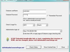 DUF Reloaded Login Page