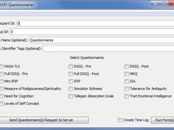 Questionnaire Selection and Main Panel