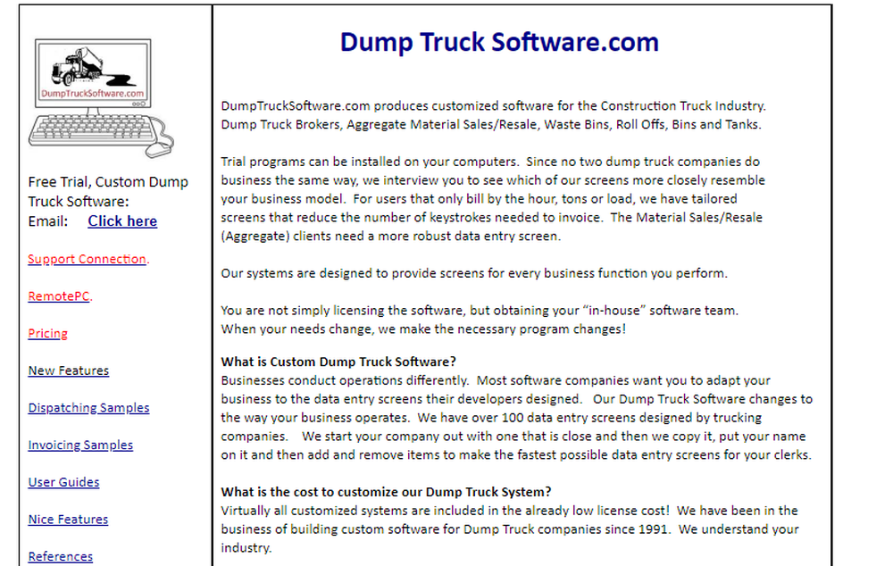 Dump Truck System Screenshot 1