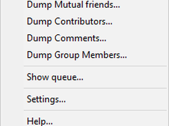 DumpItBlue Menu